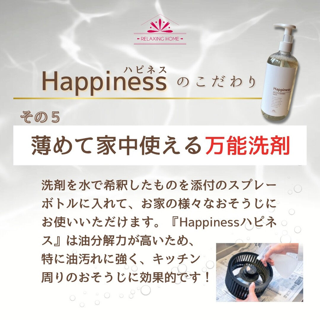 ＼自社開発エコ洗剤Happinessハピネス！／